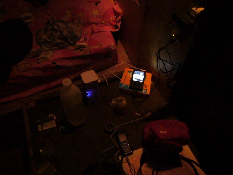 Everything runs off a generator that's only on between 8pm and 12pm, and it only puts out about 80V at the best of times.